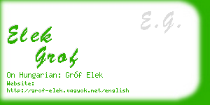 elek grof business card